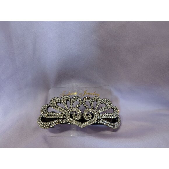 Vintage Rhinestone Crystal Hair Clip With Elegant Design - Picture 2 of 4